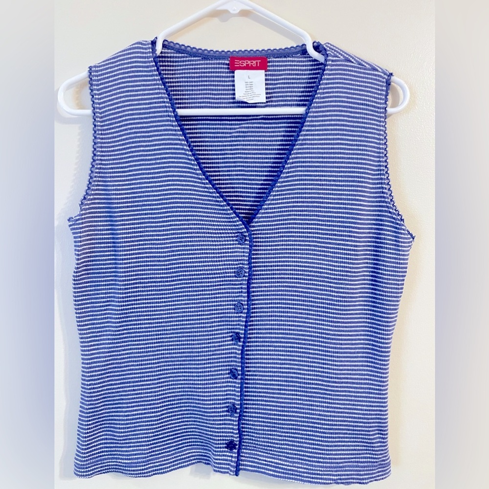 ESPIRIT Women’s Sleeveless Top, Size Large